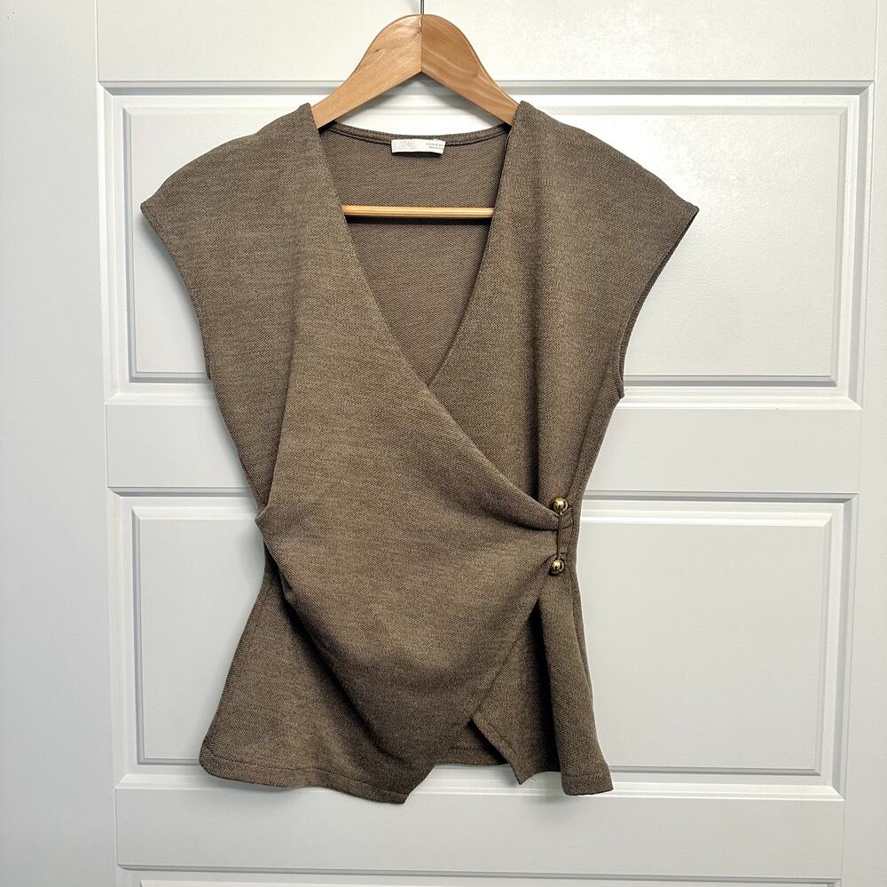 Zara Asymmetrical Blouse Sz S
